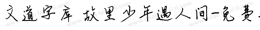 文道字库 故里少年遇人间字体转换